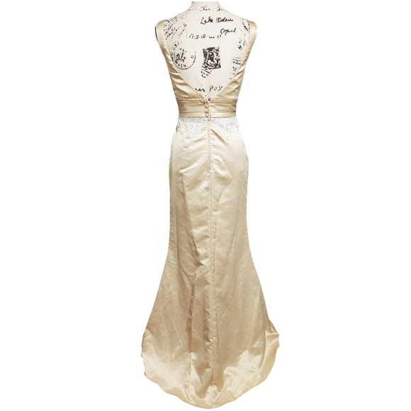 Alexia Designs Sleeveless Champagne Gown - Picture 5 of 11